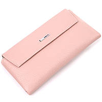 Вместительный женский кошелек из натуральной кожи KARYA 21358 Розовый UP, код: 7803819