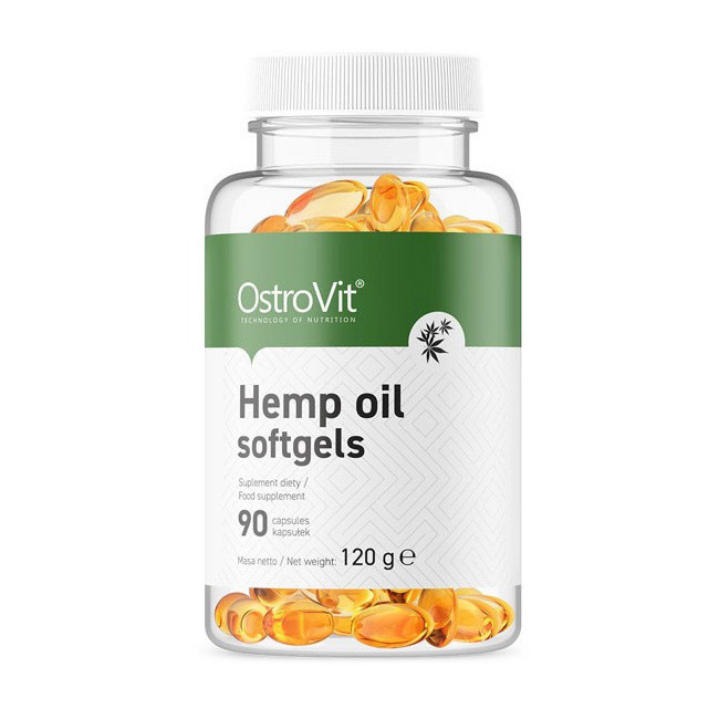 OstroVit Hemp Oil Softgels 90 sgels конопляна олія капсули