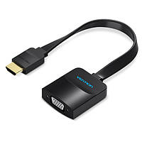 Адаптер Vention Flat HDMI-VGA, 0.2 m, со звуком и питанием (ACKBB) z13-2024