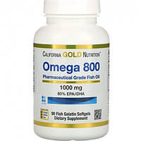 Омега 3 California Gold Nutrition Omega 800 90 Fish Softgels z112-2024