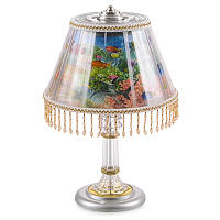 Настольная лампа классическая с абажуром Brille 60W TL-160 Серебристый QT, код: 7271316
