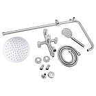 Набір сантехніки Lidz: Душова система, кухонна мийка 5845, кран для раковини, змішувач до кухні Aria 015F, фото 4