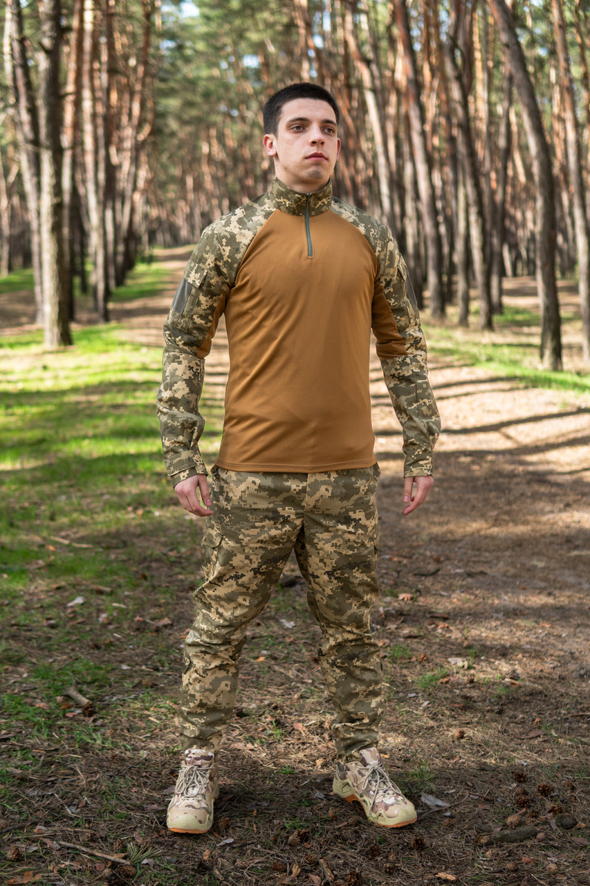 Костюм темний піксель ріпстоп чоловічий зсу камуфляж статутний армійська форма українська військова pixel штурмова