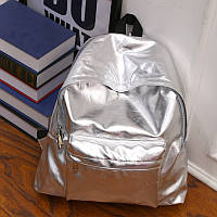 Рюкзак жіночий сріблястий