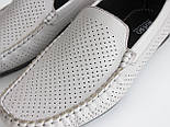 Світло сірі літні мокасини шкіряні з перфорацією чоловіче взуття повсякденне Rosso Avangard M4 PerfGrey, фото 7