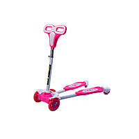 Детский самокат Тридер Bambi HL-282 колеса PVC со светом Розовый QT, код: 8030718