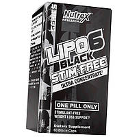 Жиросжигающий комплекс без стимуляторов Lipo-6 Black Stim-Free Nutrex 60капс (02152009) z19-2024