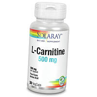 Карнитин Тартрат в капсулах L-Carnitine 500 Solaray 30вегкапс (02411002) z19-2024