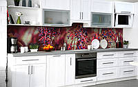 Наклейка на скіналі Zatarga на кухню «Дитий виноград» 650х2500 мм вінілова 3Д-наклейка кухонний фартух
