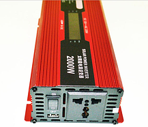 Інвертор перетворювач 12-220V 2000W LED дисплей UKC KC-2000D, фото 5