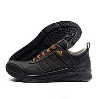 Подростковые детские кожаные кроссовки весна/осень adidas classic black 37