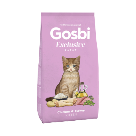 Gosbi Exclusive Cat chicken & turkey kitten сухий корм холістик з куркою та індичкою для кошенят 6 кг (05017-6), фото 1