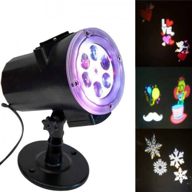Новогодний проектор LASER LIGHT STAR SHOWER 518 Черный z16-2024 - фото 2 - id-p2175679305