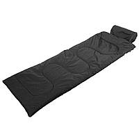 Спальный мешок одеяло с подголовником CHAMPION SY-4840 Черный z19-2024