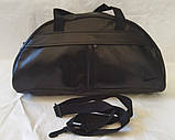 Спортивна Сумка міська чорна екошкіра, фото 2