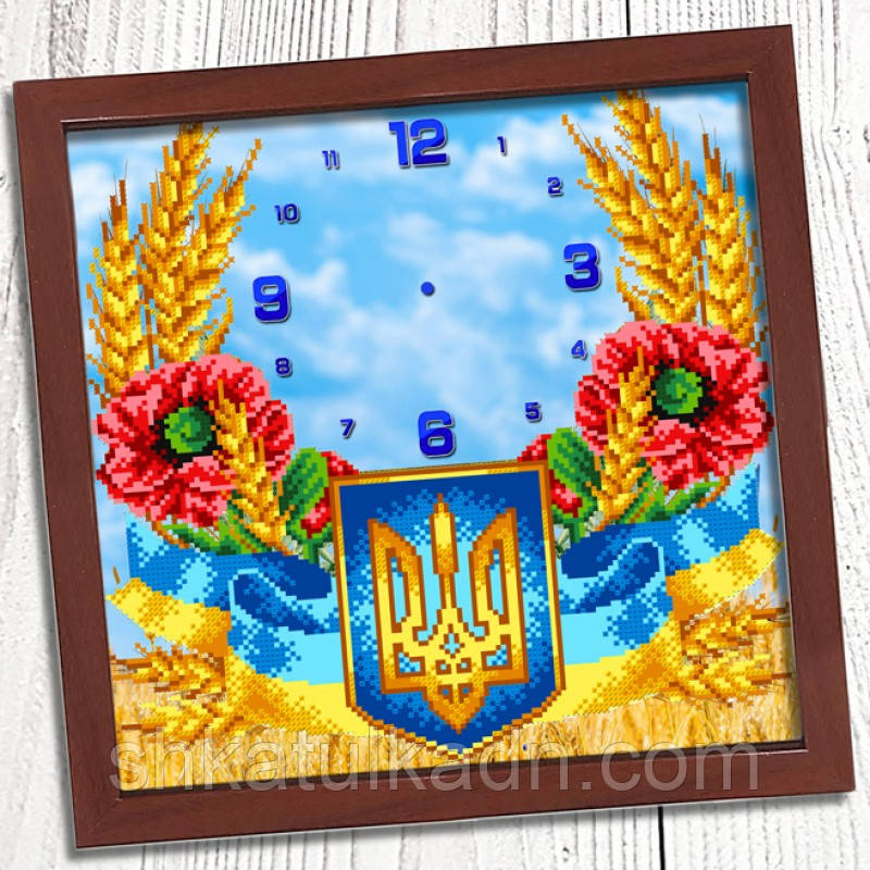 Годинник *Тризуб з маками*