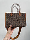 Жіноча сумка Майкл Корс коричнева Michael Kors GIGI LG Grab Tote Brown, фото 5