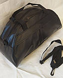 Спортивна Сумка міська чорна екошкіра, фото 3