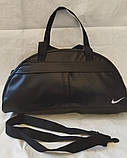 Спортивна Сумка міська чорна екошкіра, фото 4