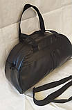Спортивна Сумка міська чорна екошкіра, фото 5
