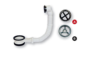 Слив-перелив для умивальника Хром