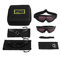 Защитные очки и маска 2 в 1 тактические Oakley Si Ballistic M Frame black DH, код: 8447050