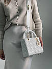 Жіноча сумка Крістіан Діор біла Christian Dior Small Lady Dior My ABCDIOR Bag White, фото 5