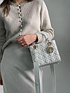 Жіноча сумка Крістіан Діор біла Christian Dior Small Lady Dior My ABCDIOR Bag White, фото 4