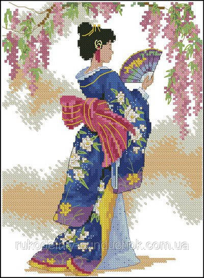 Набір для вишивання 06953 "Елегантна гейша", фото 1