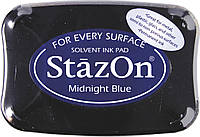 Чернильная подушечка Tsukineko StazOn 10 x 6 см, Темно-синяя 2118796062 DH, код: 2553043