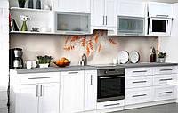 Наклейка на скинали Zatarga на кухню «Веточка цвета охры» 600х3000 мм виниловая 3Д наклейка кухонный фартук