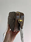 Жіноча сумка Гуччі коричнева Gucci Brown Horsebit 1955 Small Shoulder Bag, фото 4