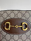 Жіноча сумка Гуччі коричнева Gucci Brown Horsebit 1955 Small Shoulder Bag, фото 2