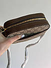 Жіноча сумка Гуччі коричнева Gucci Brown Horsebit 1955 Small Shoulder Bag, фото 6