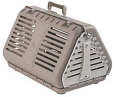 Переноска для тварин Rotho Toby 40008, складна, пластикова, з ручкою та вентиляцією, капучино