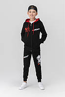 Спортивный костюм для мальчика (кофта, штаны) AZN 827 152 см Черно-красный (2000989968764) DH, код: 8310065