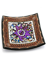 Тарелка декор с мозаикой