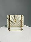 Жіноча сумка Ів Сен Лоран бежева Yves Saint Laurent Beige Envelope Medium, фото 5