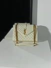 Жіноча сумка Ів Сен Лоран бежева Yves Saint Laurent Beige Envelope Medium, фото 6