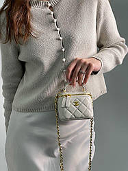 Жіноча сумка Шанель бежева Chanel Classic Beige Lambskin