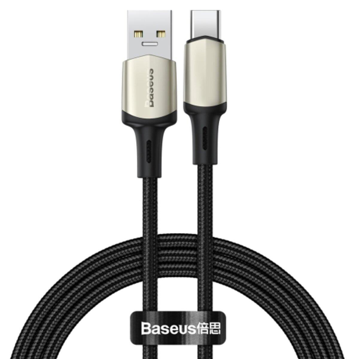Кабель Baseus Cafule cable (suppport VOOC) USB for Type-C 1m Black - фото 1 - id-p2175794731