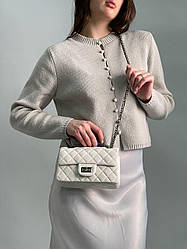 Жіноча сумка Шанель біла Chanel White 2.55 Reissue Double Flap