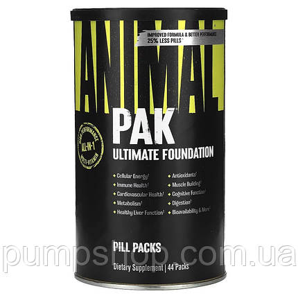 Спортивні вітаміни Universal Nutrition Animal Pak The Ultimate Foundation 44 пак., фото 1