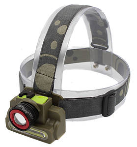 Ліхтар налобний 8808, RB118, Акк., T5+Cob, ЗУ MicroUSB