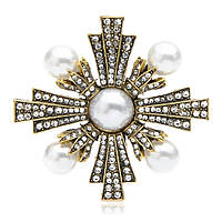 Брошь BROCHE Маристани Золотистая BRBF111253 5,5 х 5,5 см ET, код: 7280357