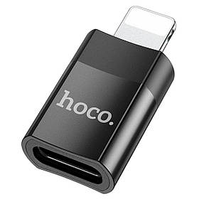 Кабель-перехiдник HOCO UA17 iP Male to Type-C female USB2.0 adapter Black