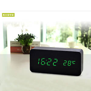 Годинник електронний VST-862-1-Green з температурою і підсвічуванням