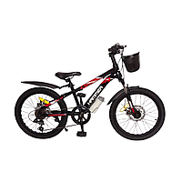 Горный подростковый велосипед HAMMER VA-240 с полной комплектацией Черно-Красный AG, код: 6816680