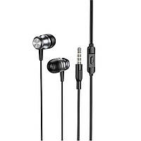 Навушники BOROFONE BM75 Platinum metal universal earphones with microphone Metal Gray