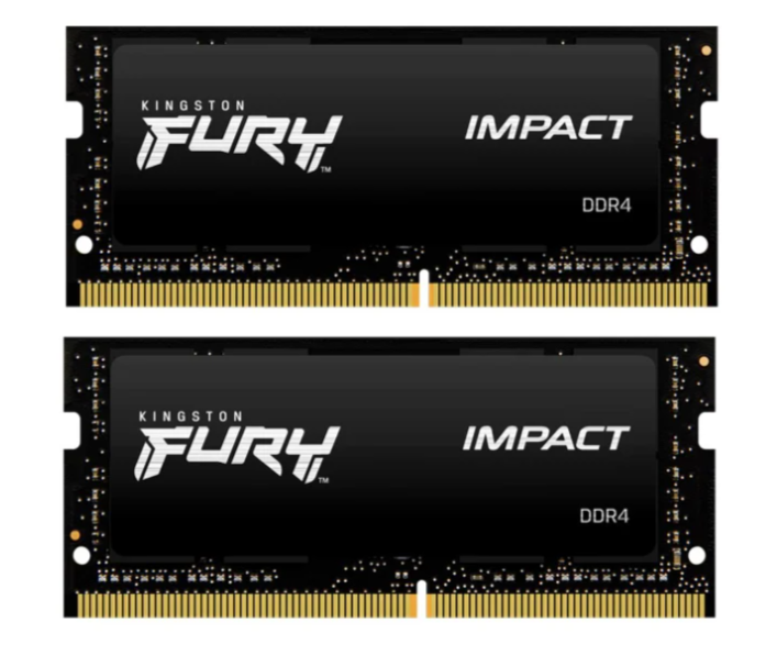 Пам'ять для ноутбуків  Kingston FURY 32GB (2x16GB) 3200MHz CL20 Impact (KF432S20IBK2/32)